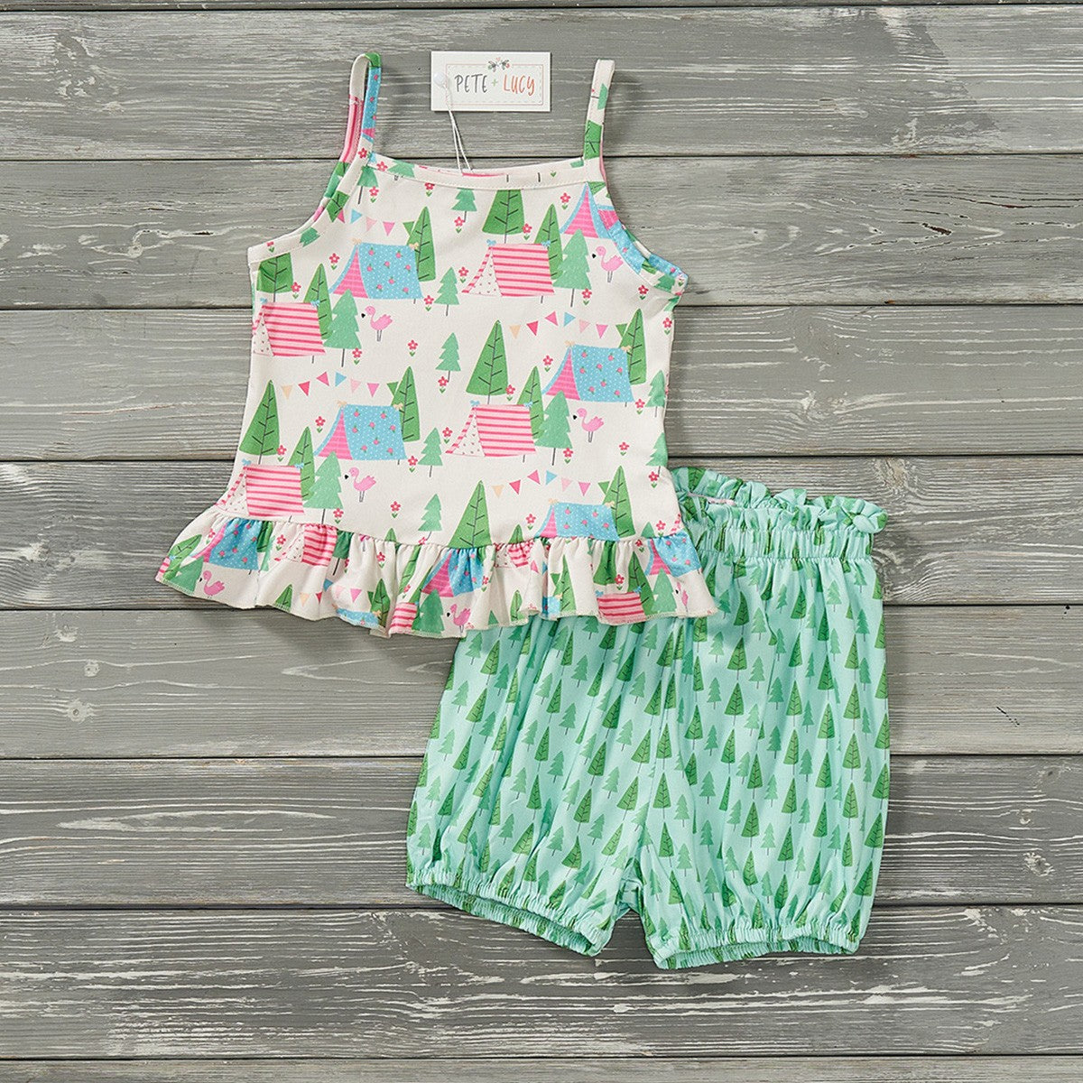 Let's go camping short set