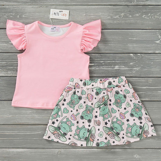Lily pad leapers skort set