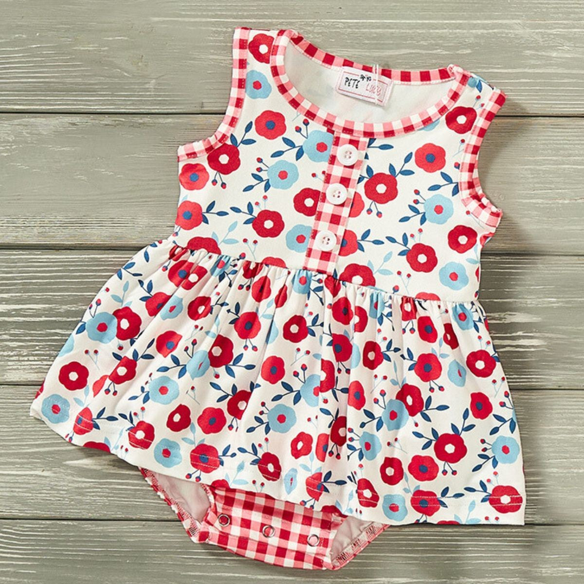 Pretty patriotic infant romper