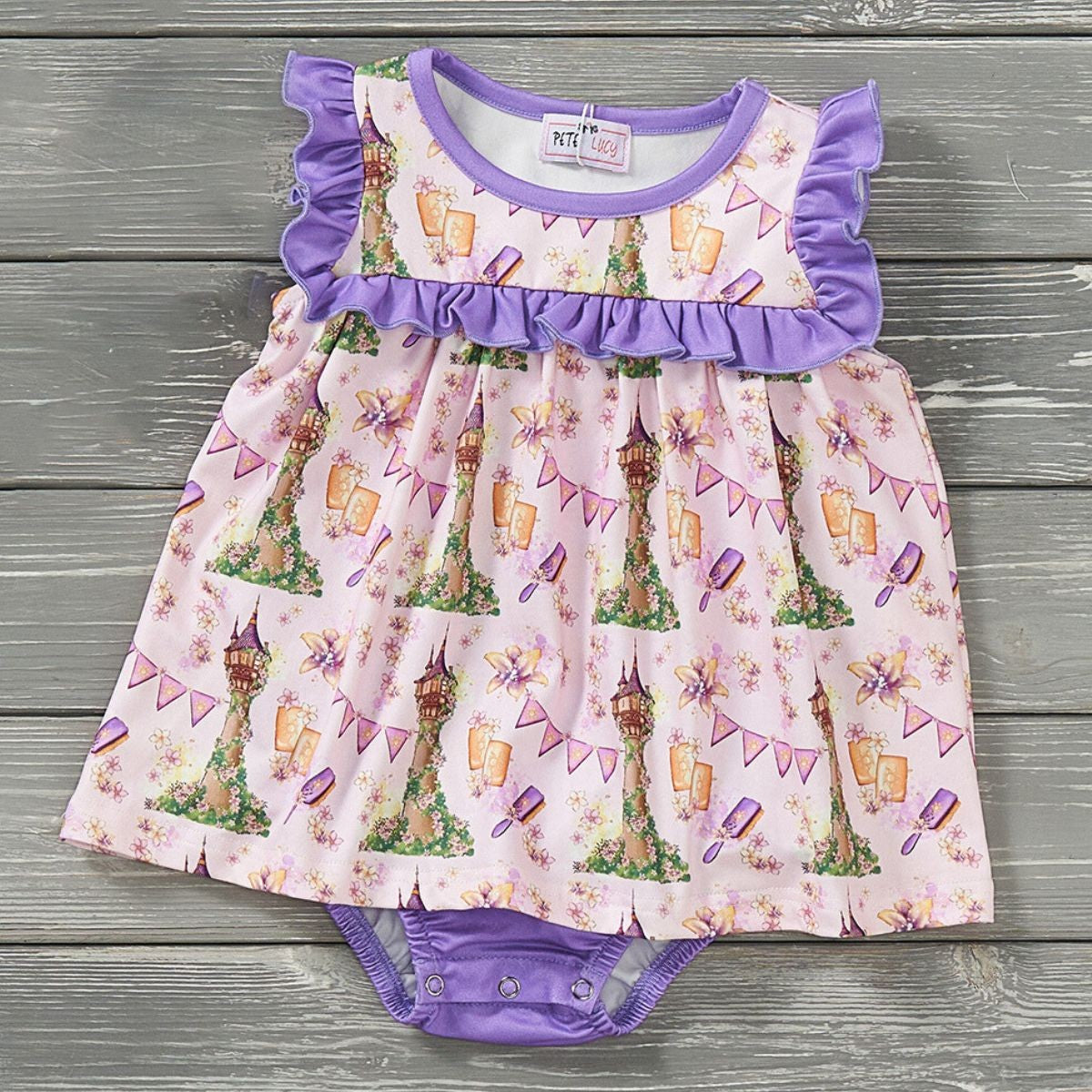 Let your hair down girl infant romper