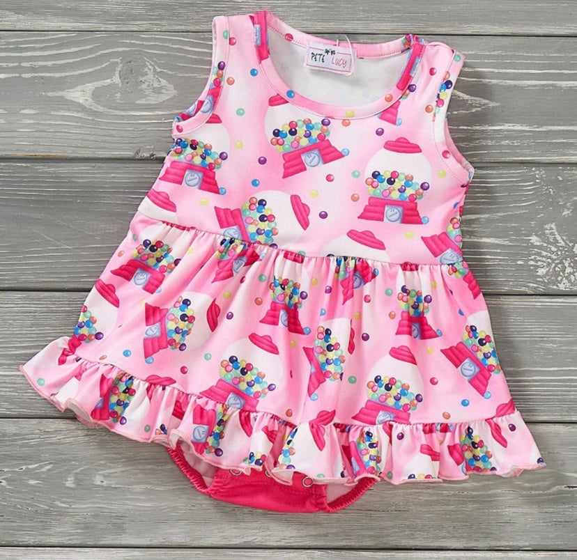 Bubblegum Bliss- Girl Infant Romper
